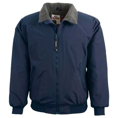 Men's Bomber jacket, Heavyweight Taslan Nylon Shell, Full Front Zip with Inner Storm Flap, Navy